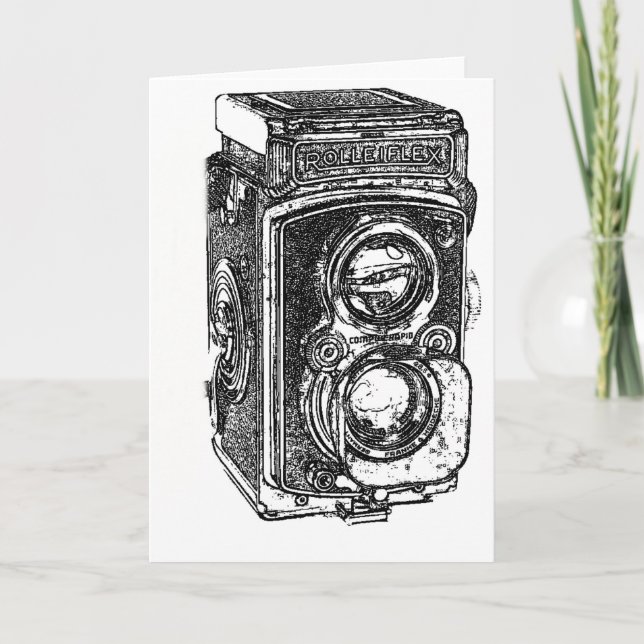 Cartão Vintage Rolleiflex Camera (Frente)