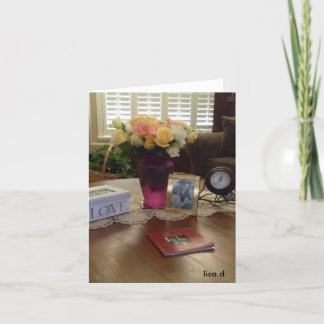 Cartão Vintage Roses and Lace