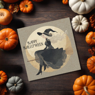 Cartão Vintage Salem Witch Gothic Scary Halloween