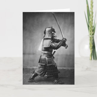 Cartão Vintage Samurai Photo Greeting Card