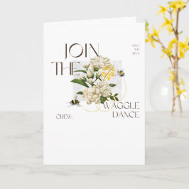 Cartão Vintage Save the Bees Waggle Dance Science teacher