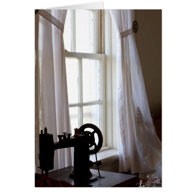 Cartão Vintage Sewing Machine (Frente)