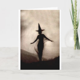 Cartão Vintage Shadow Witch