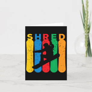 Cartão Vintage Shred Snowboard Snowboarder
