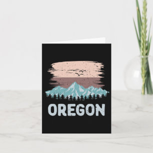 Cartão Vintage Skiting Shirt Oregon Snowboard Mountai