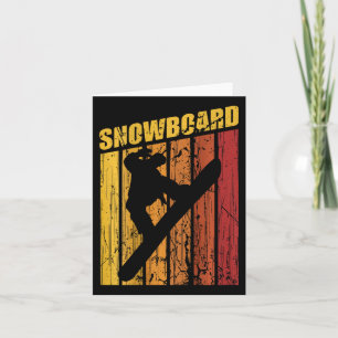 Cartão Vintage Snowboard Snowboard Vacinação de Esqui Sno