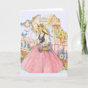 Cartão Vintage Southern Belle Birthday