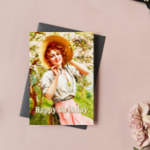 Vintage Springtime Emile Vernon Floral Birthday