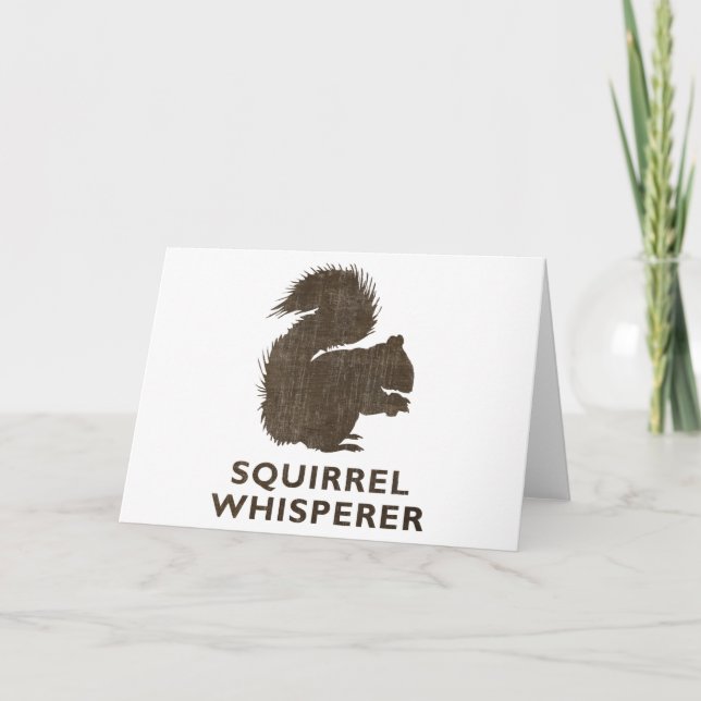 Cartão Vintage Squirrel Whisperer (Frente)