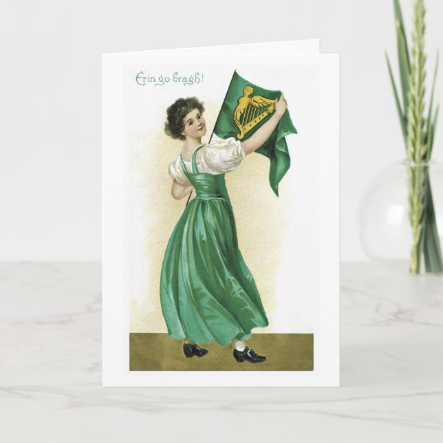 Cartão Vintage St Patrick's Day Card (Frente)