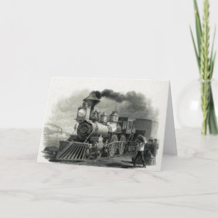 Cartão Vintage Steam Train