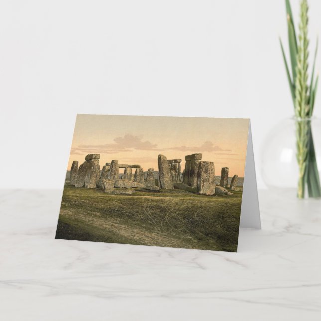 Cartão Vintage Stonehenge Note Card (Frente)