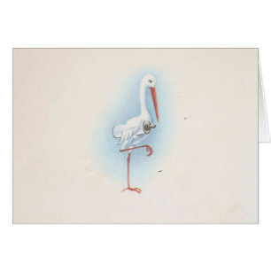 Cartão Vintage Stork