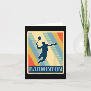 Cartão Vintage Style Badminton T Shirt