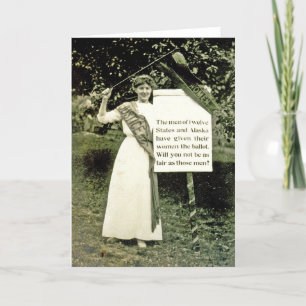 Cartão Vintage Suffragette Greeting Card