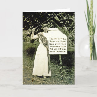 Cartão Vintage Suffragette Greeting Card