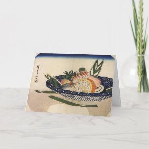 Cartão Vintage Sushi Greeting Card