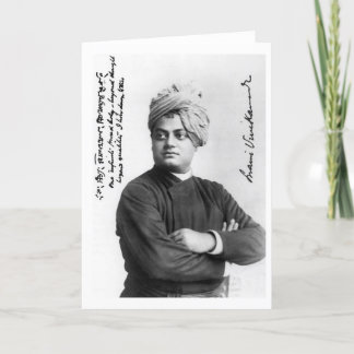 Cartão Vintage Swami Vivekananda Photo America 1893