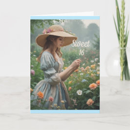 Cartão Vintage Sweet 16 Birthday
