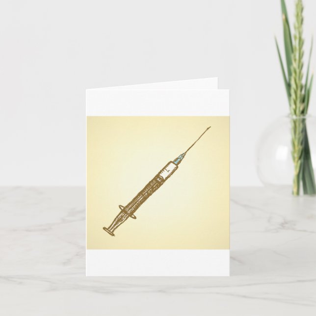 Cartão Vintage Syringe Note Cards (Frente)