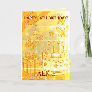 Cartão Vintage Teenage (Change age if needed) Birthday