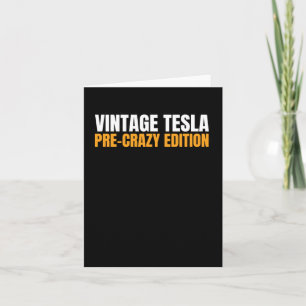 Cartão Vintage Tesla - Imagem Pré-louca Ou Sticke