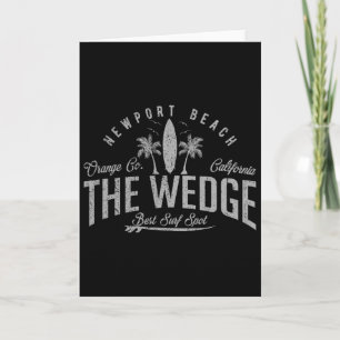 Cartão Vintage The Wedge Melhor Local de Surf Newport Bea