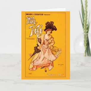 Cartão Vintage Theatrical Poster Greeting Card