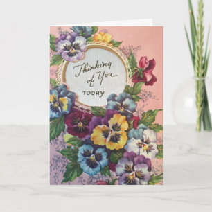 Cartão Vintage - Thinking of You Today,