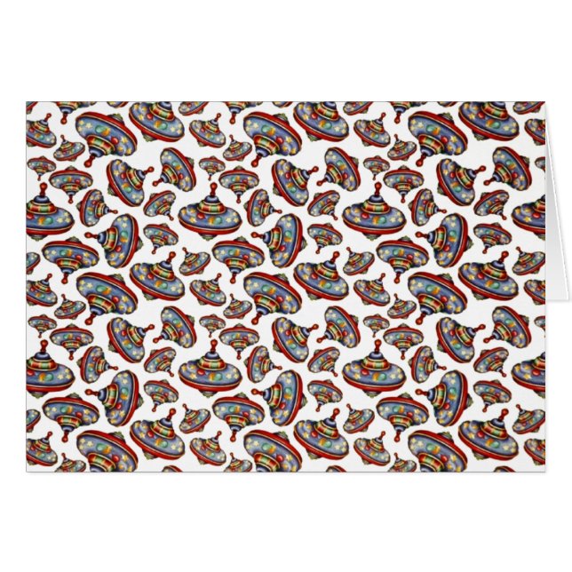 Cartão Vintage Toy Tops (Frente Horizontal)