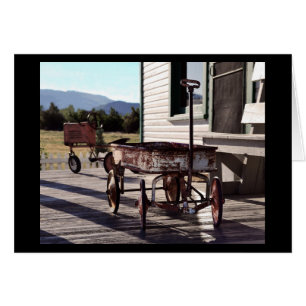 Cartão Vintage Toy Wagon