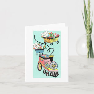 Cartão Vintage Train of Wish Birthday