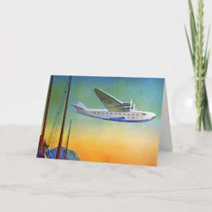 Cartão Vintage Transpacific Viagem