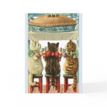 Vintage Três Pequenos Gatinhos Pie Nota De Rato