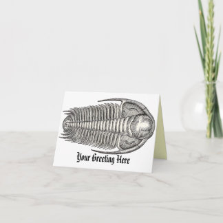 Cartão Vintage Trilobite Greeting Card