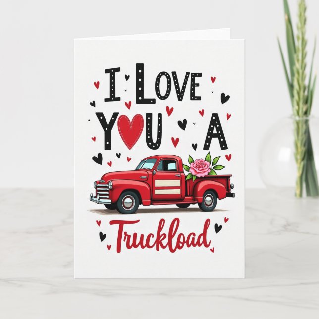 Cartão Vintage Truckload Love Card (Frente)