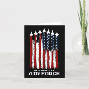 Cartão Vintage U Air Force Veterans Usa American Flag 4t