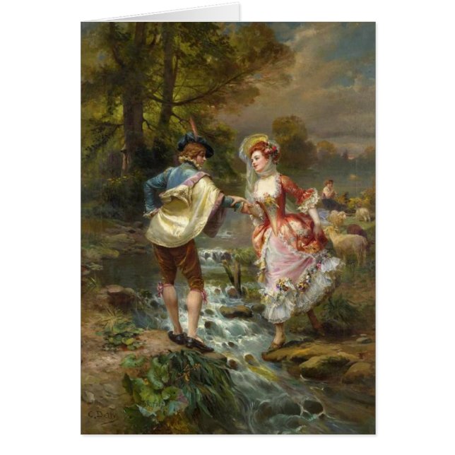 Cartão Vintage - Um Cavalheiro Chivalroso, (Frente)