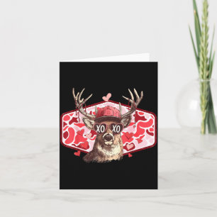 Cartão Vintage Valentines Engraçados Caça ao Veado Camo X