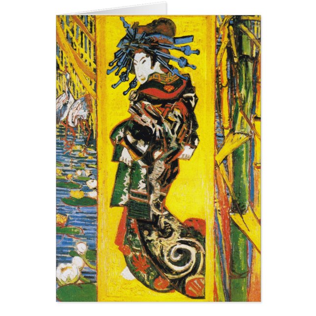 Cartão Vintage Van Gogh Geisha 1887 (Frente)
