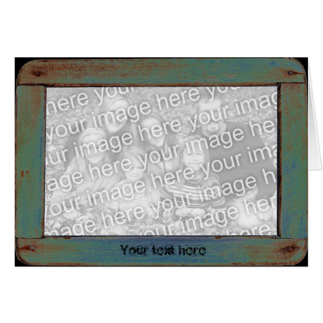 Cartão Vintage verde - Modelo (Frente Horizontal)