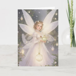 Cartão Vintage Victorian Retro Christmas Fairy Holiday
