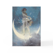 Vintage Victorian Star Scattering Angels