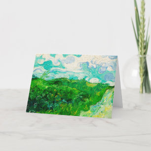 Cartão Vintage Vincent Van Gogh Green Wheat Fields