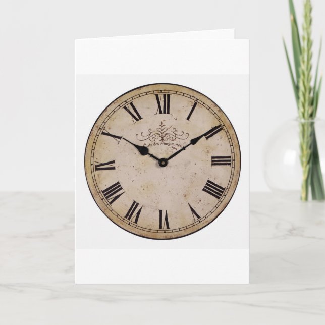 Cartão Vintage Wall Clock (Frente)