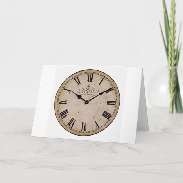 Cartão Vintage Wall Clock (Frente)