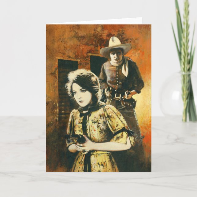 Cartão Vintage Western Movie Greetings Card (Frente)