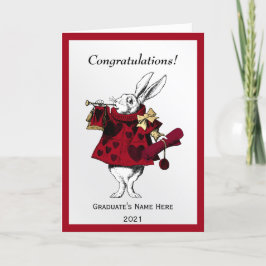 Cartão Vintage White Rabbit Congratulations Graduation
