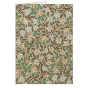 Cartão Vintage William Morris Clover Floral Design