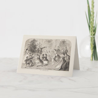 Cartão Vintage Winslow Homer A Árvore de Natal Vitoriana